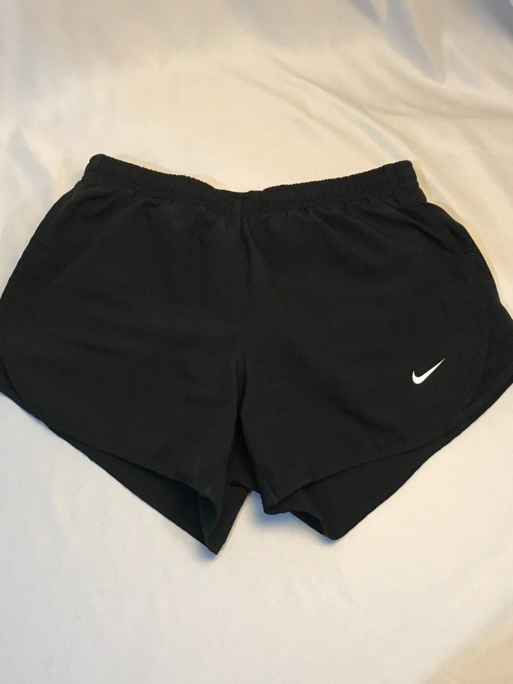 Nike Girls' Dry Heathered Tempo Running Shorts Size Medium Black